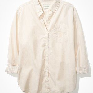 American Eagle Oversized Oxford Button-Up Shirt